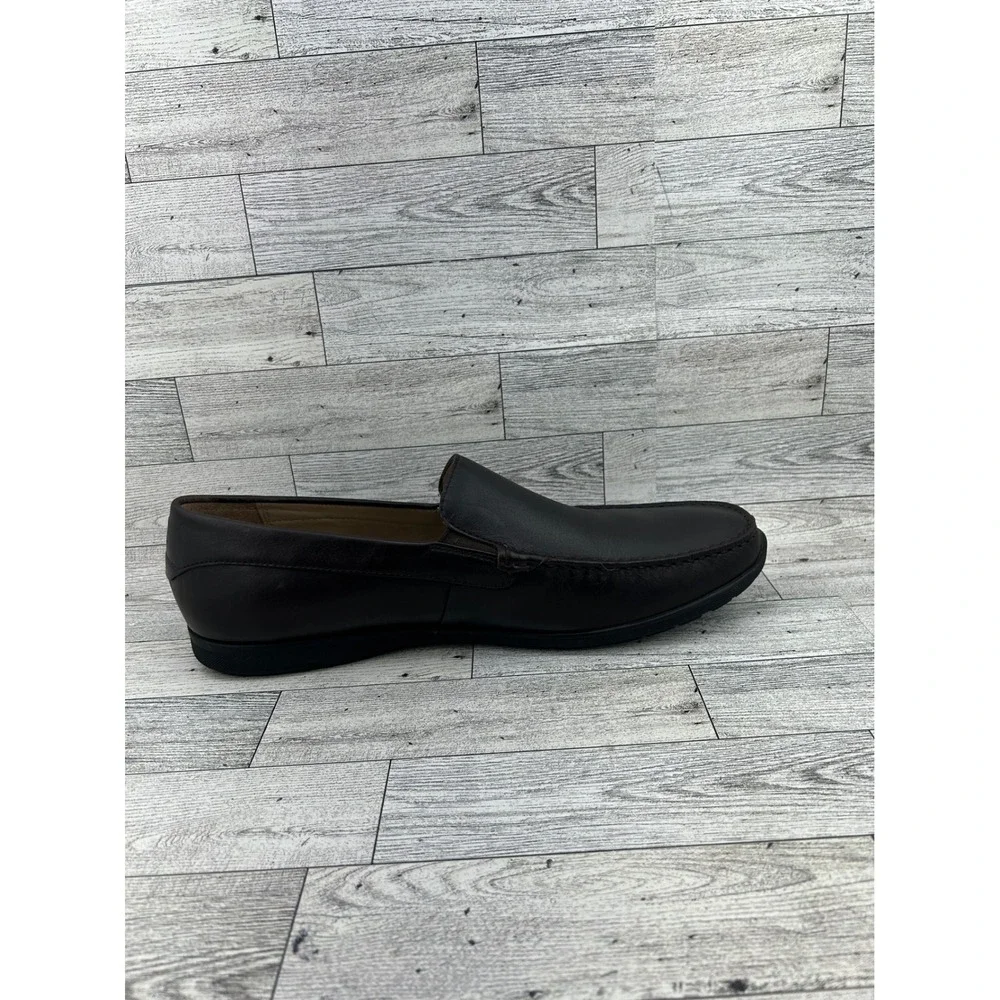 Ecco Men Helsinki 2 Cocoa Brown Leather Slip On Loafers 670104 Size 46